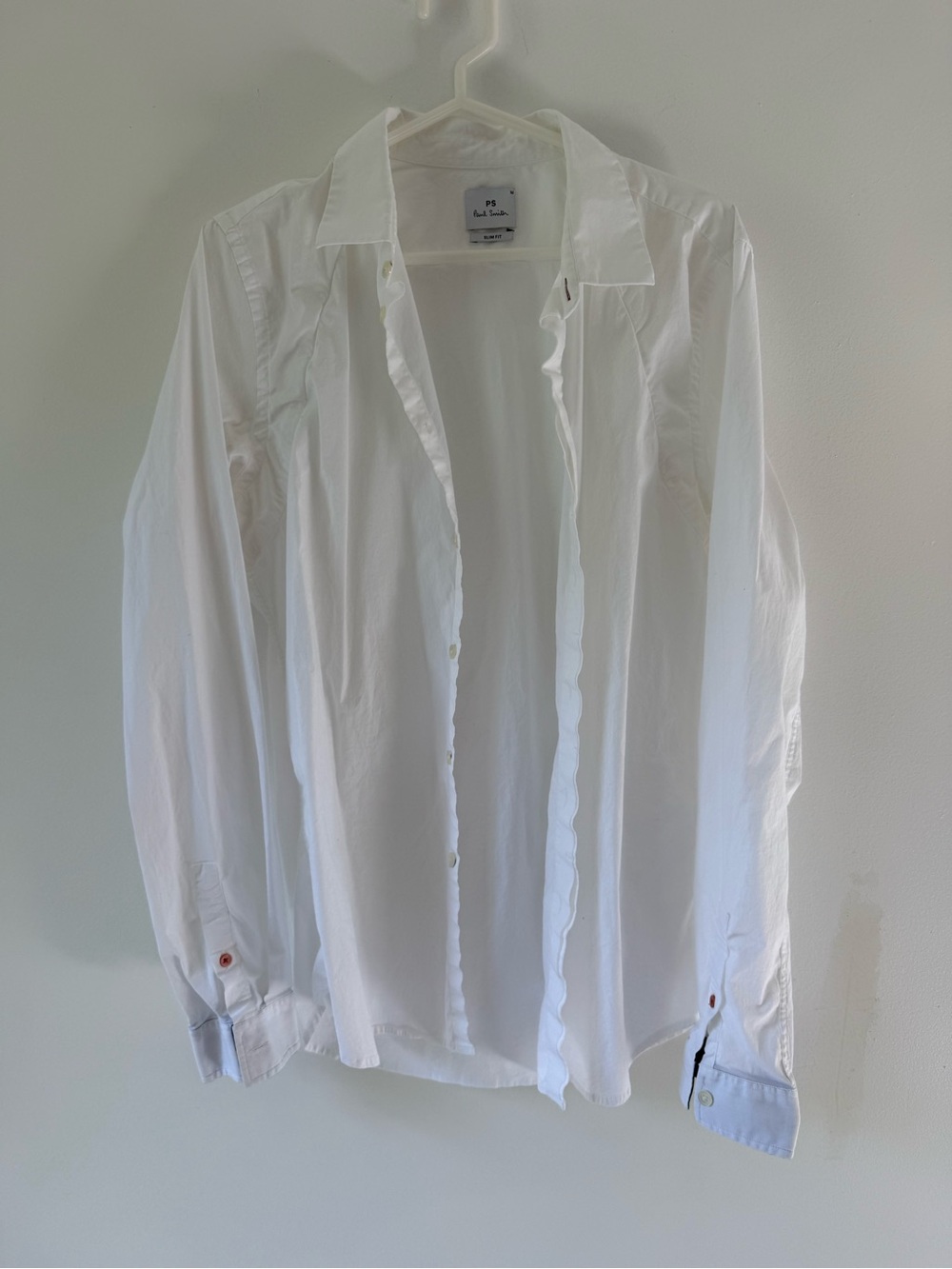 PS Paul Smith White Slim Fit Button Up Dress Shirt Men’s Medium Cotton
